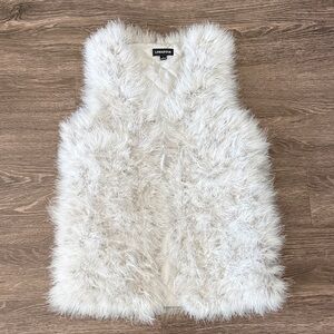 Lamarque Deora Feather Vest (Light Grey, Small)